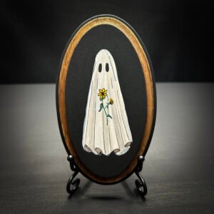 Floral Ghost On Wood I