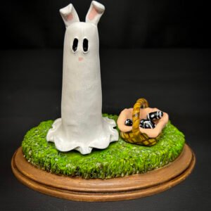 Easter Bunny Ghost - Miniature Vignette